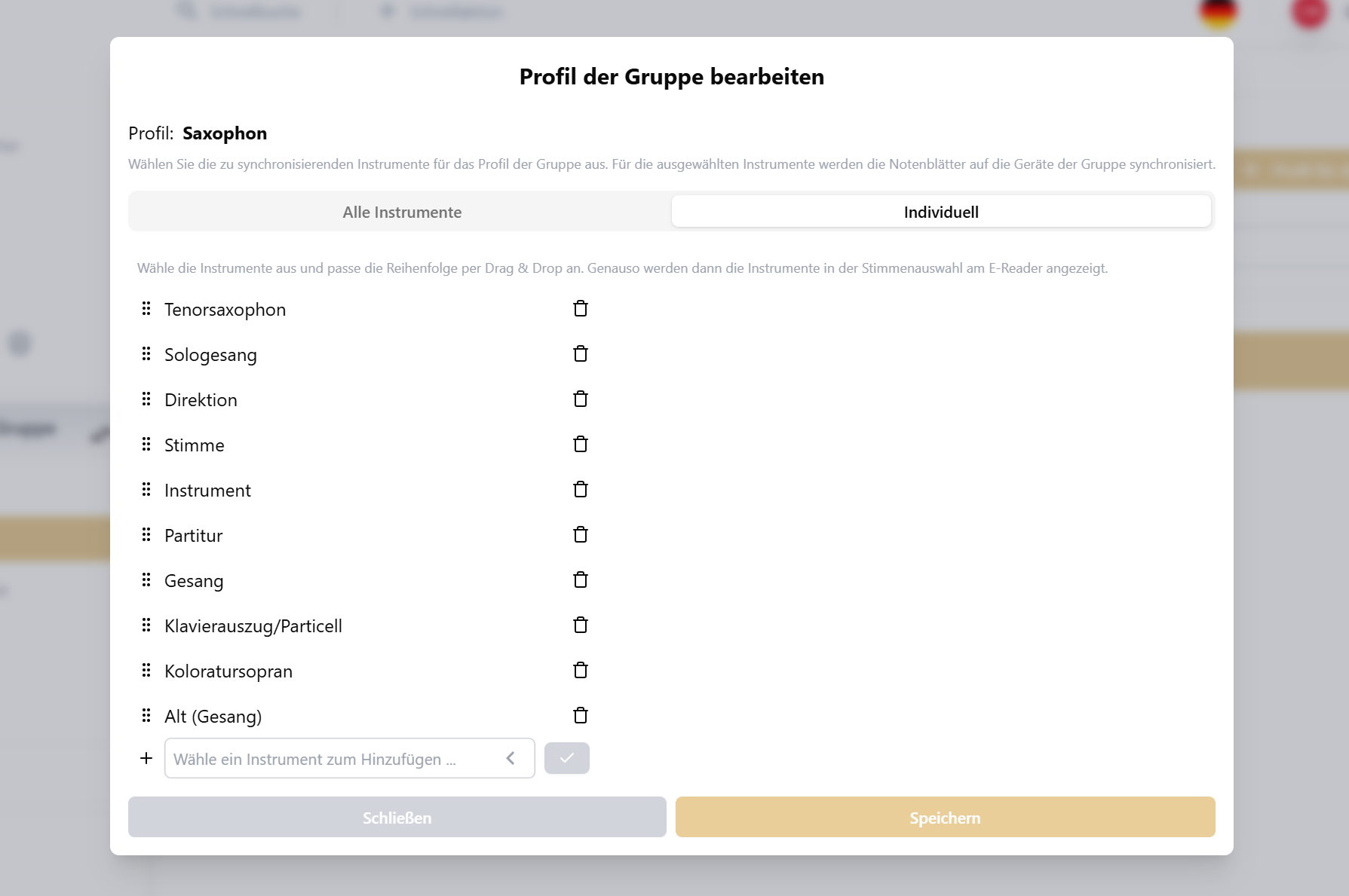 Profile der Gruppen-1